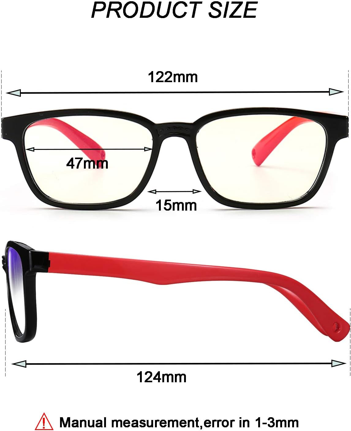 Kids Blue Light Blocking Glasses 2 Pack, anti Eyestrain & UV Protection, Computer Gaming TV Phone Glasses for Boys Girls Age 3-9 (Clear+Transparent Pink)