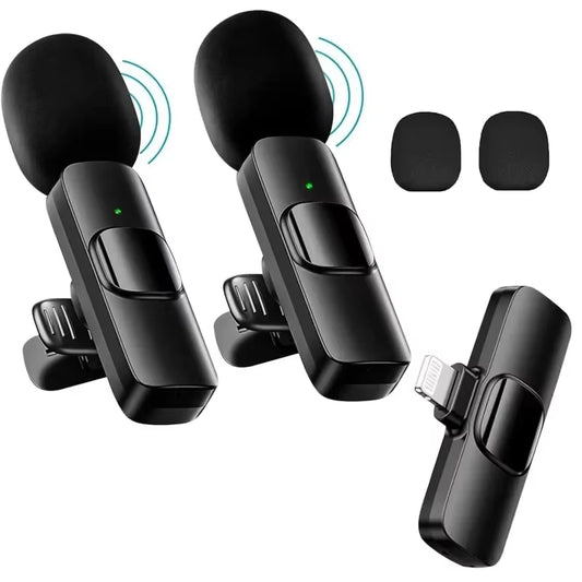 Mini Wireless Microphone for Mobile Phones Wireless Lavalier Microphone for Iphone Video Recording Live Streaming Youtube Tik