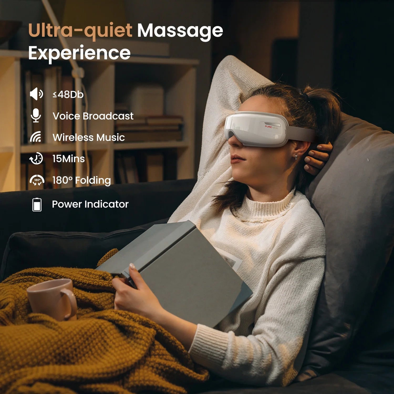 Heated Eye Massager with Air Compression, FSA HSA Eligible, Birthday Gifts Eye Mask for Relax, Reduce Strain