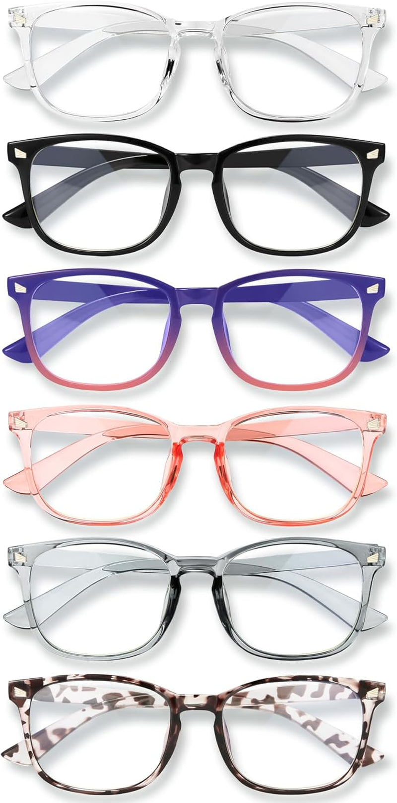 Blue Light Blocking Glasses for Computer Gaming, Fashion Fake Helps Reduce Screen Fatigue Eyeglasses for Women Men