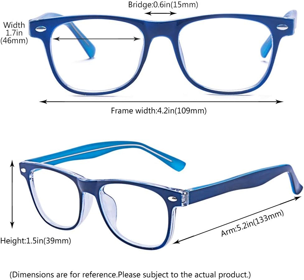 Blue Light Glasses for Kids Computer Blue Light Blocking Glasses for Boys and Gilrs Age 3-12 anti Eyestrain