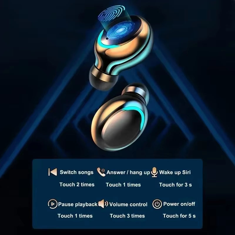 F9 Sport Wireless Earphones Bluetooth Stereo Headphones Noise Reduction Waterproof Earbuds with Mic For