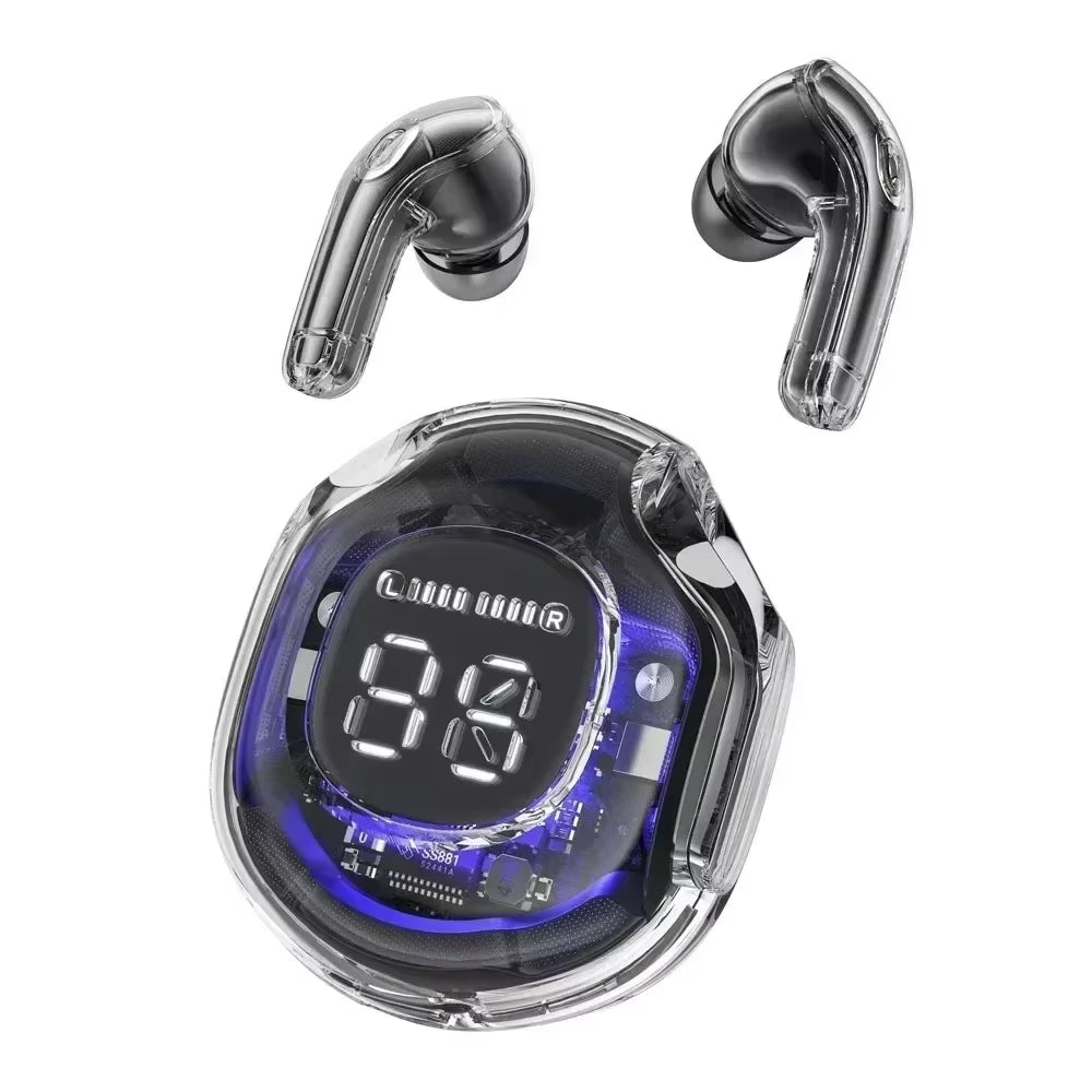 HK6TWS Bluetooth Wireless Earphones LED Power Display Stereo Sound Digital Audio No-Noise Technology for PHONE