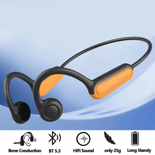 NEW Real Bone Conduction Sport Headphone Wireless Earphone Bluetooth-Compatible Headset Hands-Free with Mic for Running