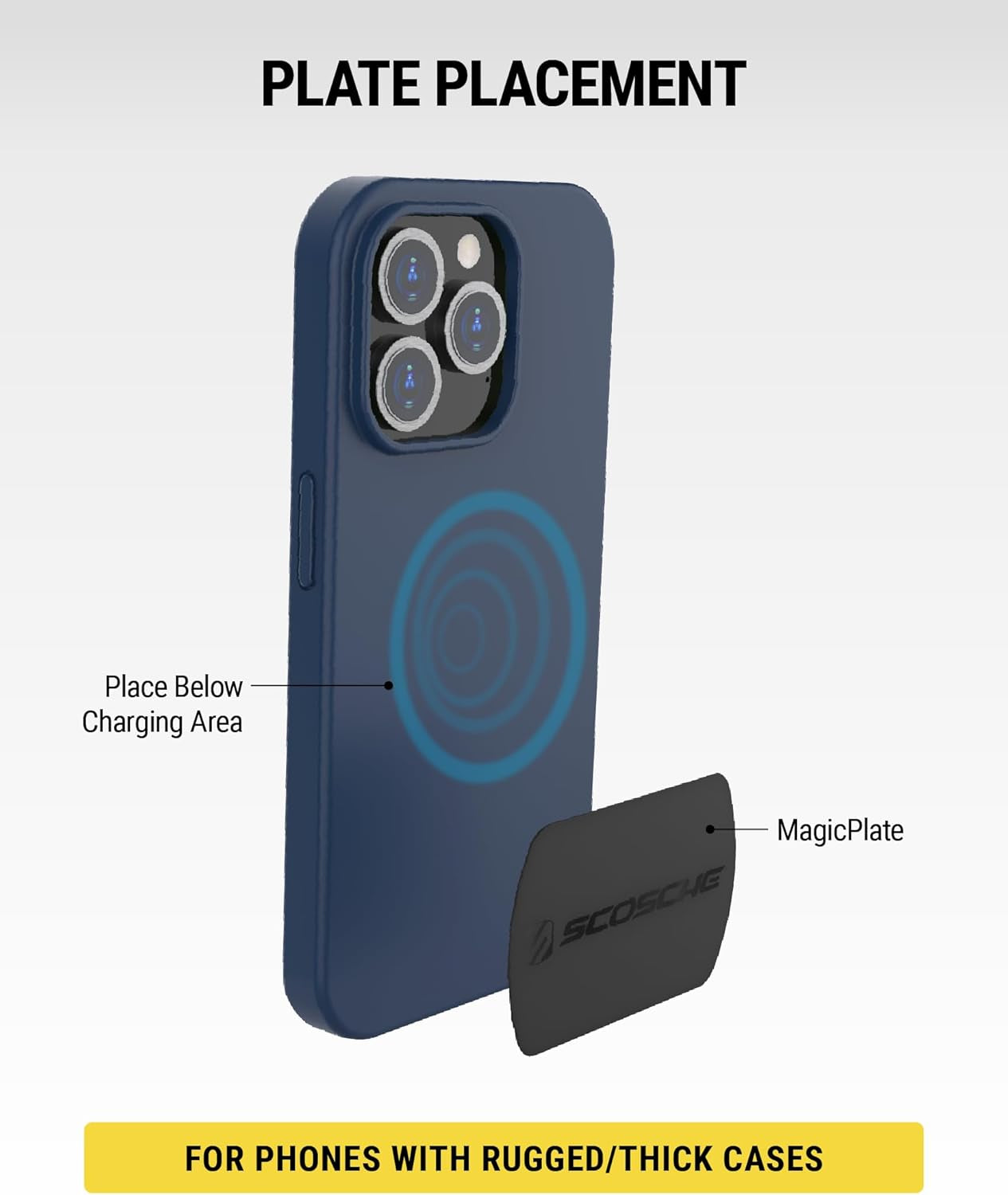 MAGRKI Magicmount Replacement Metal Plate Kit for Phone, Metal Plates for Magnetic Mount Cell Phone Holder for Car, Universal with All Devices and Phone Case, Black