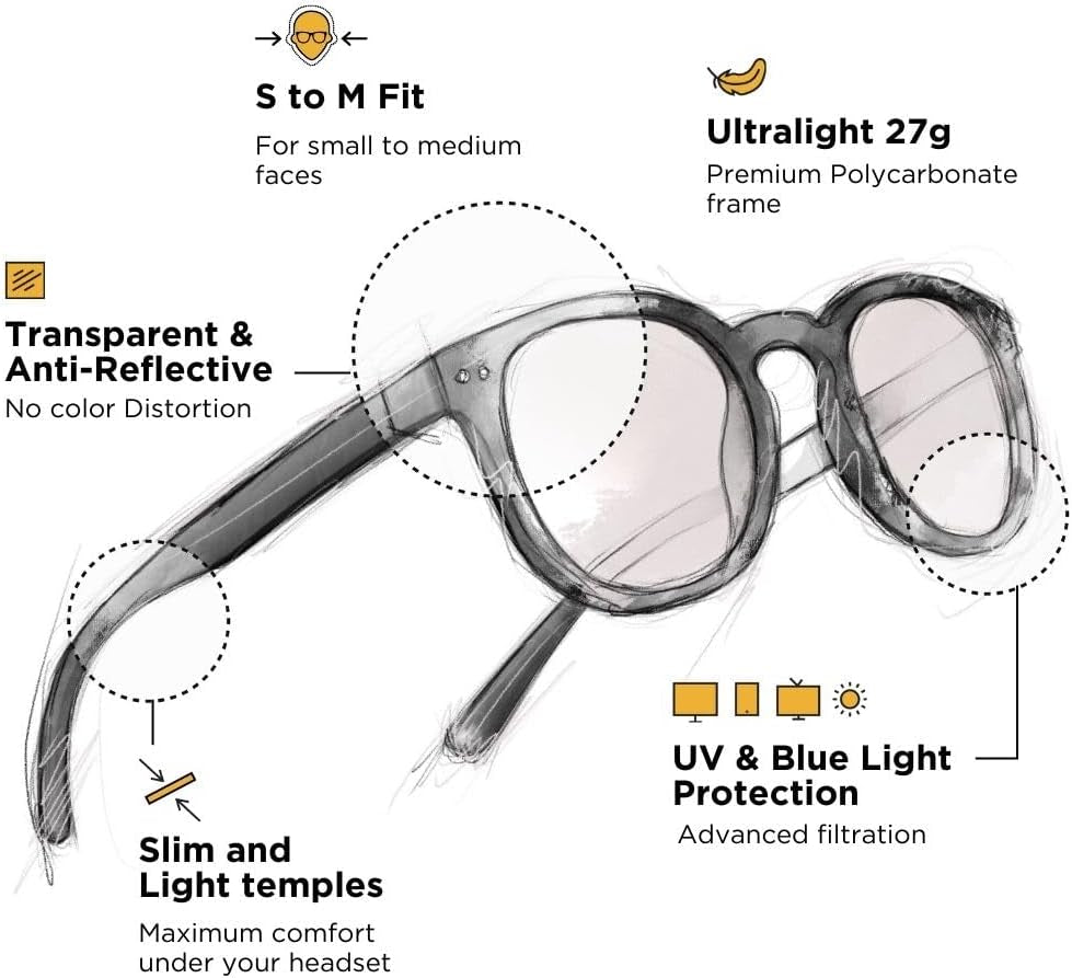 • round Blue Light Glasses Men and Women | Computer Glasses for Screens Anti-Fatigue & Eyestrain Relief